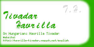 tivadar havrilla business card
